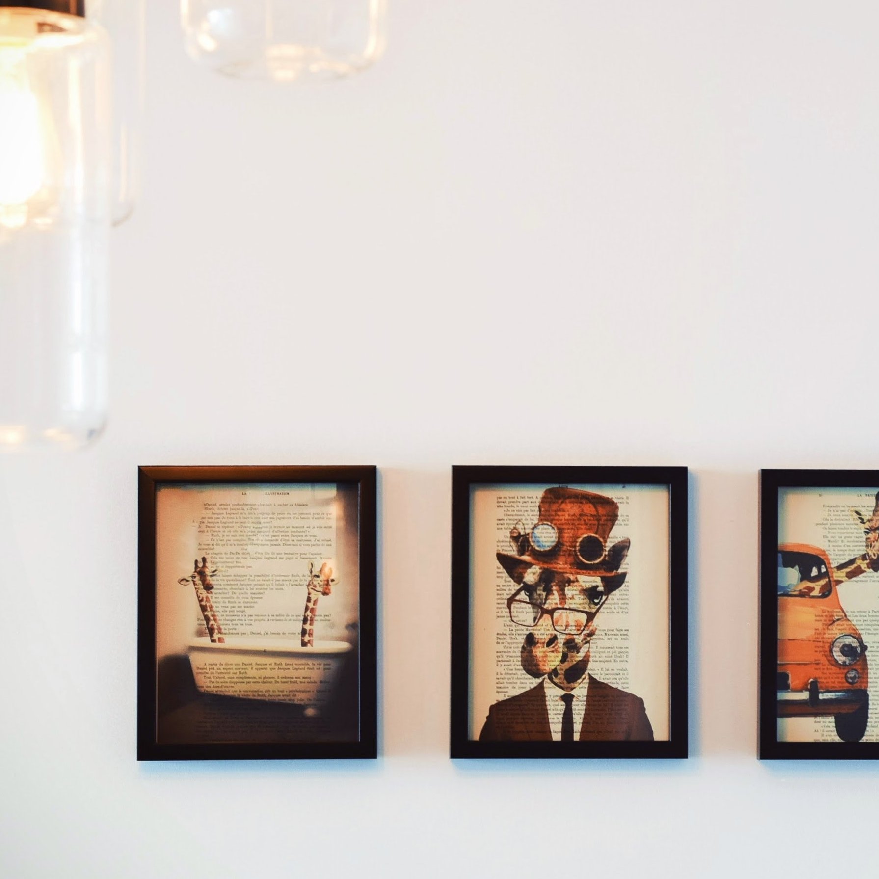 artworks on white wall
