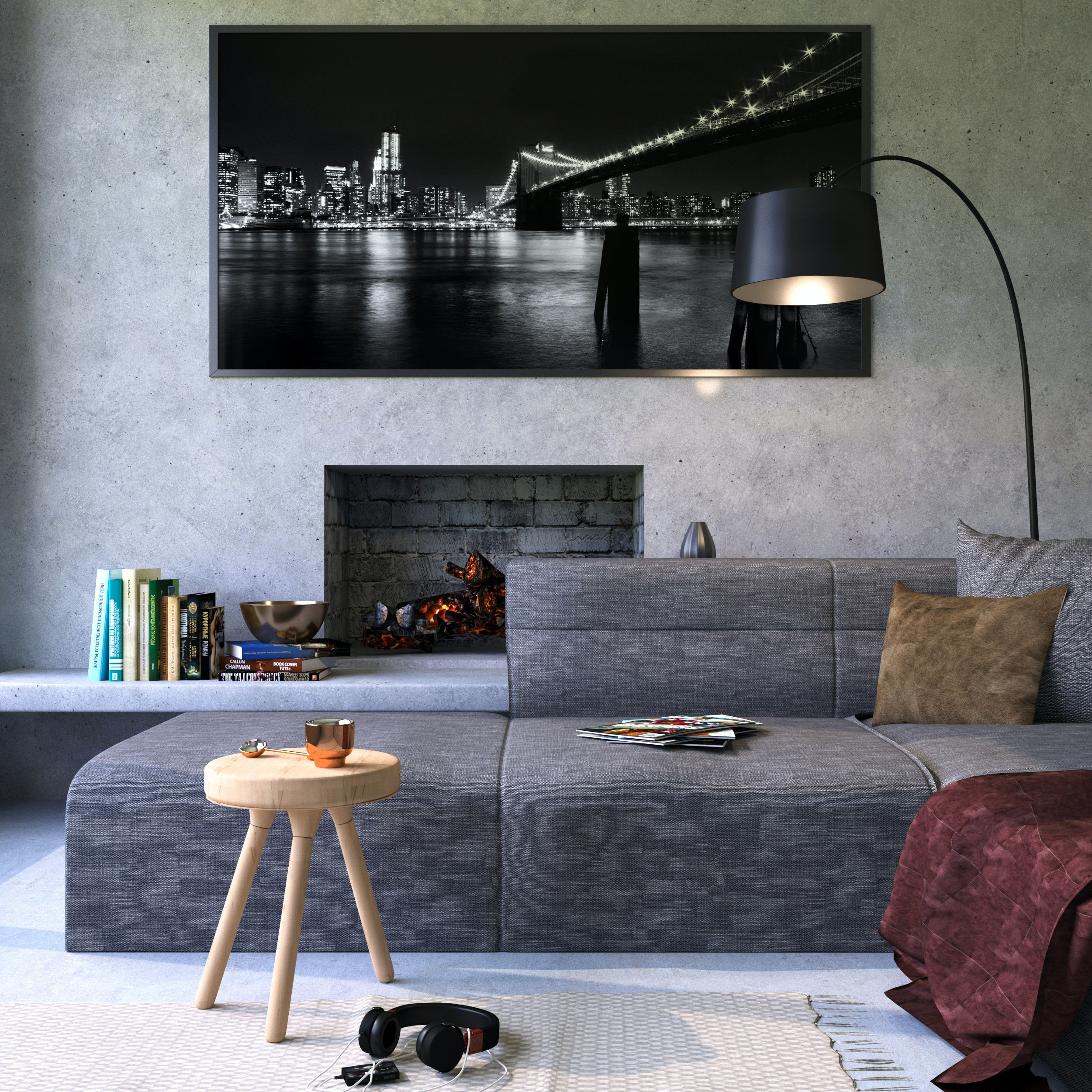 Sofa on sale reading light