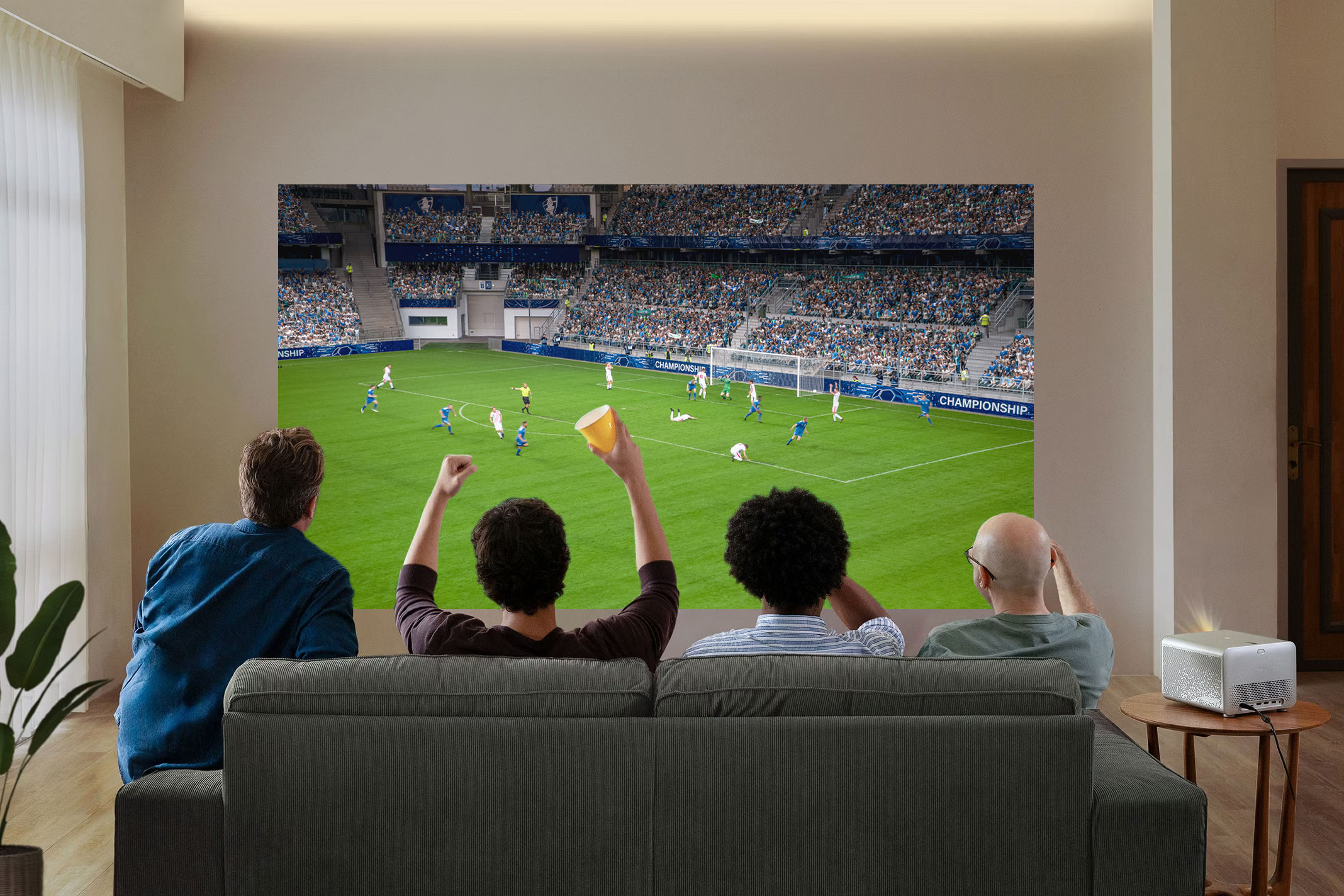 ¿Preparado para armar una fiesta de fútbol en casa con el Super Bowl o la NFL? Descubre cómo una pantalla de más de 150 pulgadas te ofrece imágenes 4K envolventes, sonido inalámbrico y mucha diversión tras el partido con los proyectores BenQ Home Entertainment.