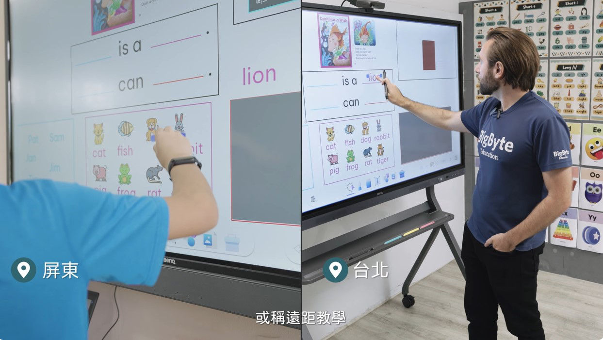 透過 BenQ 大屏能達到「同步性」、「即時性」的學習狀態