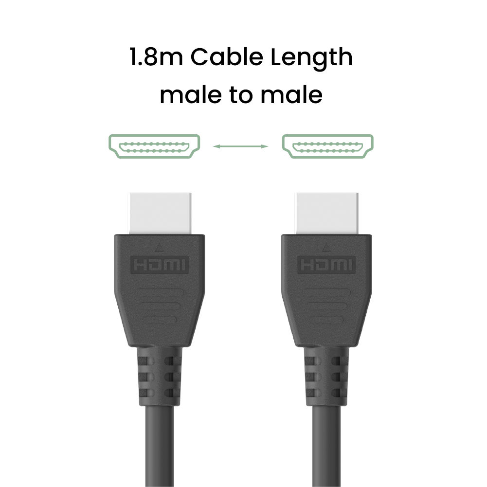 HDMI 2.1 Certified, 8K 60Hz with HDR and Dolby Atmos Support, 1.8m Cable  Length