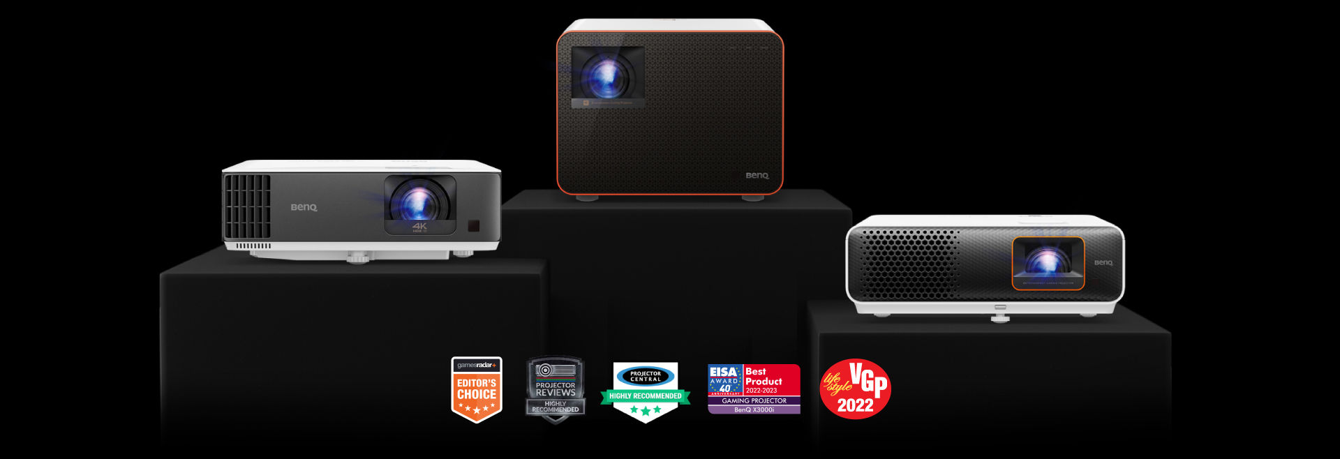 award and media of BenQ Gaming projector