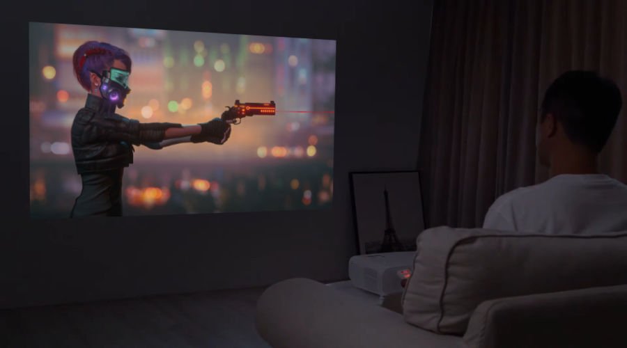 Gaming projectors with RPG Mode, low lag, and amazing visuals bring Cyberpunk 2077 to life