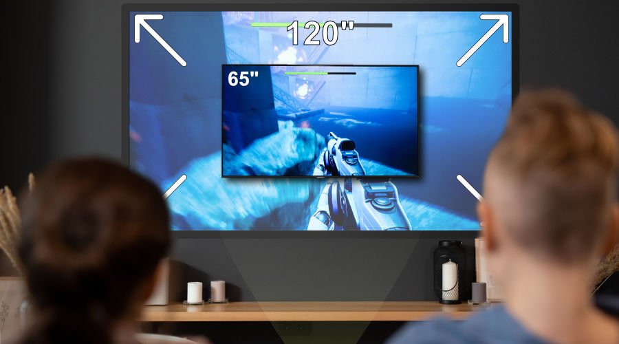 Gaming Beamer verbessern mit 120-Zoll-Bildschirmen den Split Screen und den lokalen Koop-Modus