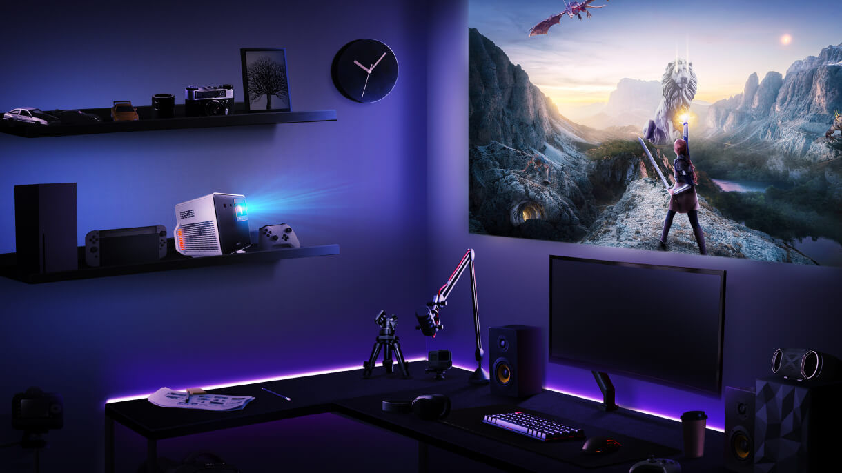 Create a gaming station everywhere with BenQ immersive portable console gaming projector