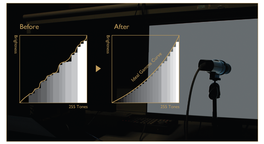 Durch die Gammakorrektur erhalten unsere Monitore realistische und gleichmäßige Gamma-Werte.