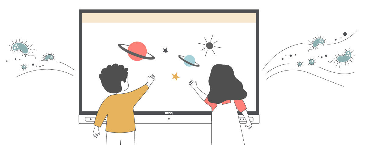 BenQ ClassroomCare® come with germ-resistant screens, helping you control the spread of germs in your classroom