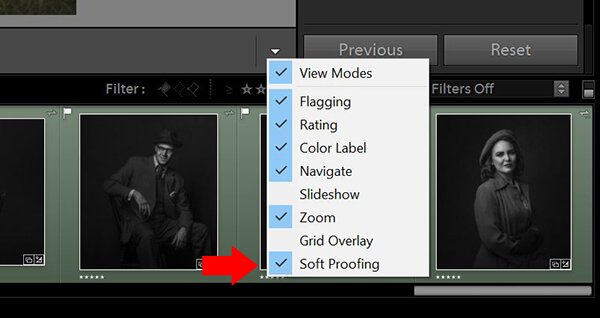 The soft proofing checkbox is underneath your picture in the left hand side when in the develop module in Lightroom.