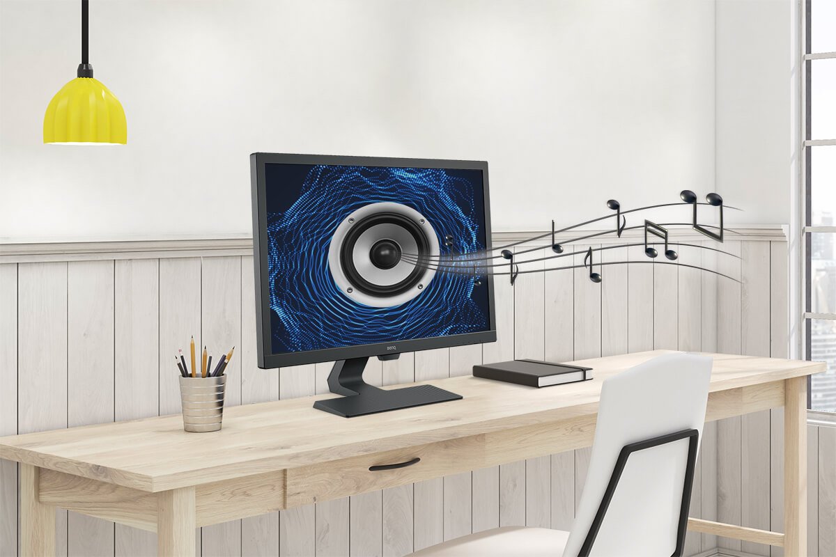 integrated speakers provide an immersive experience