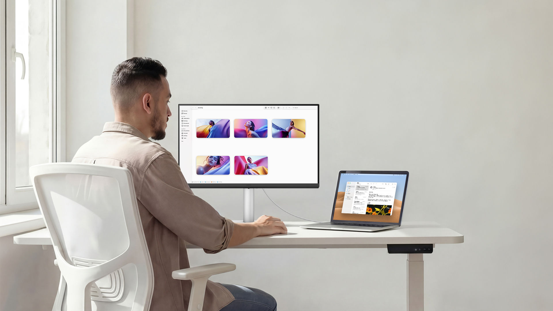 Glossy monitors offer vivid colors like Mac screens but can show reflections. Matte displays reduce glare but may soften images. 