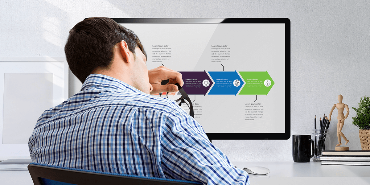  A monitor user suffering from glare caused by glossy screen while matte screen stays clear