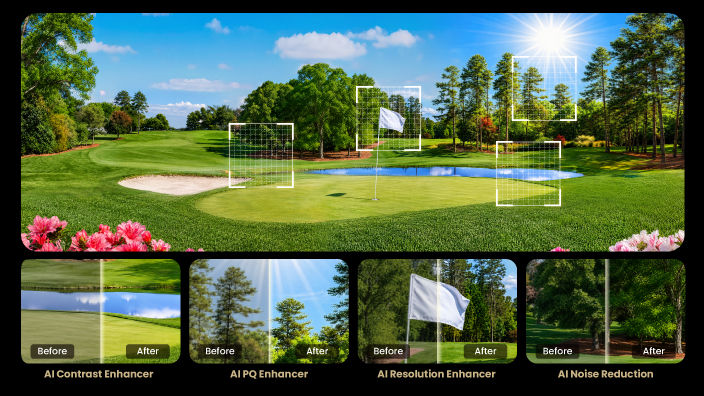 The BenQ AI Vision, golf visual optimization technology, leverages pre-trained AI models to analyze every single frame.