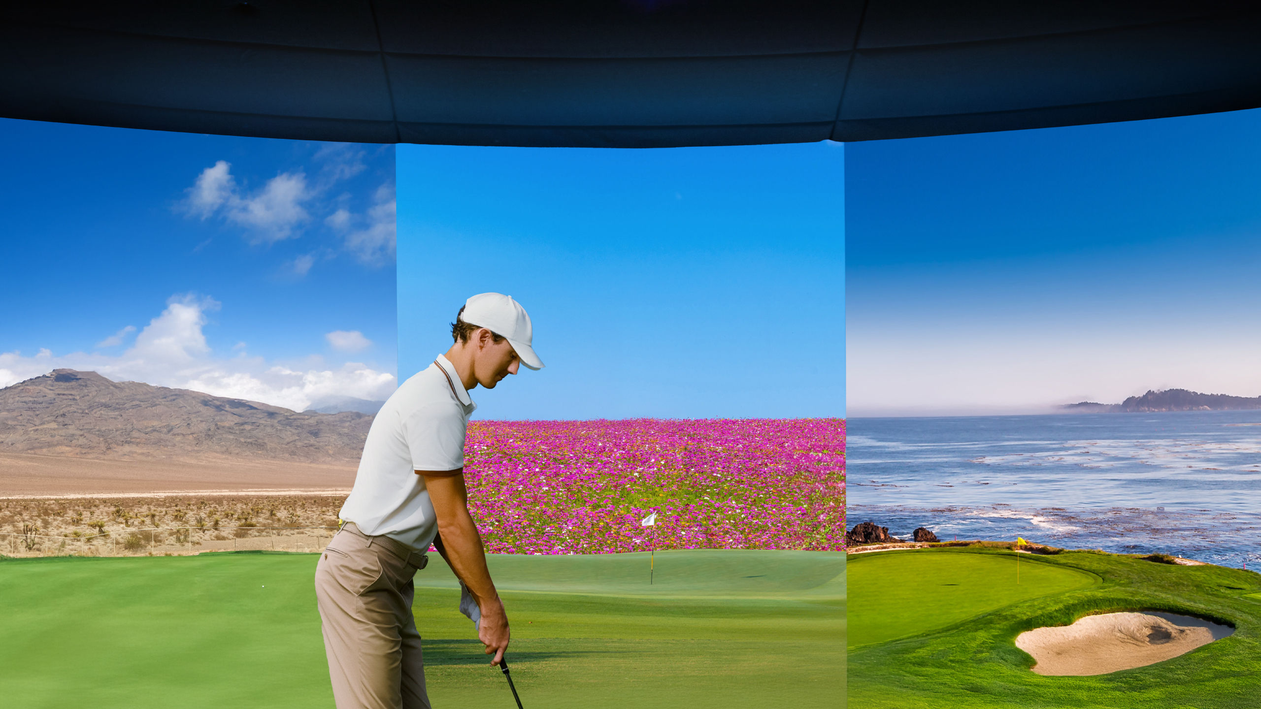 BenQ golf sim projector with golf picture color mode for realistic image