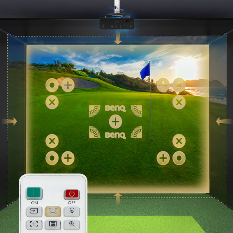 benq golf remote with hotkey to main setup features