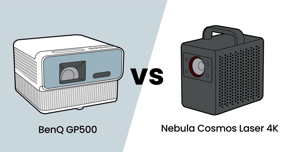 GP500 and Nebula 4K comparison, highlighting different light source technologies