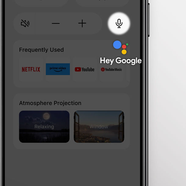 Google Assistant on the SmartRemote for BenQ GP520 Projector app