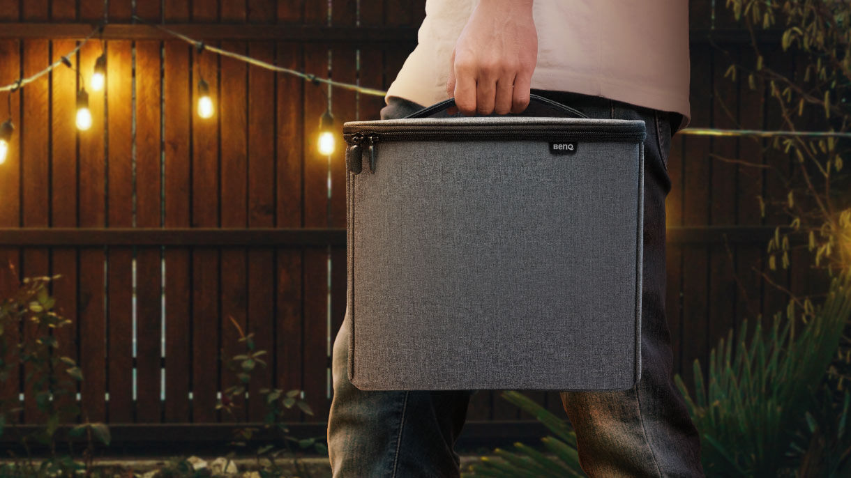 BenQ Carry Case lets you travel with the GP100A projector effortlessly, perfect for backyard and outdoor use