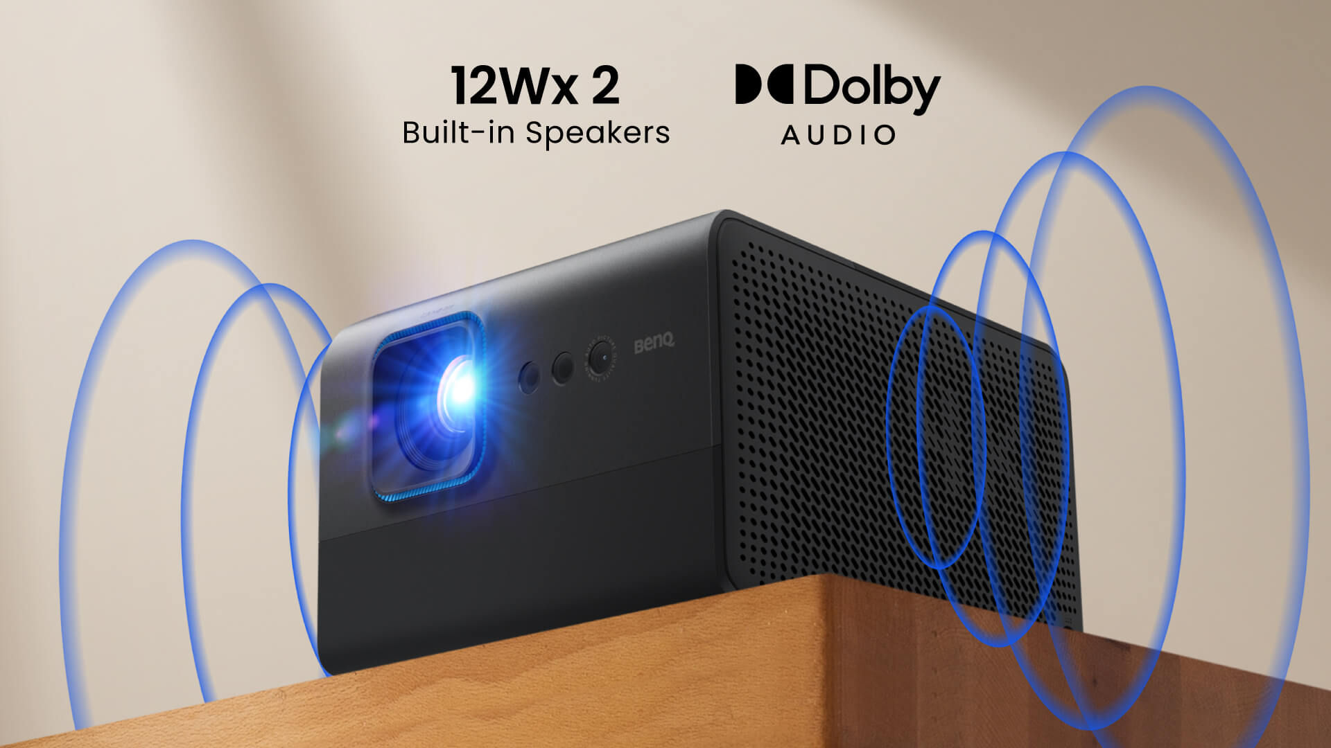 The GP520’s 12W x 2 speakers provide powerful sound for an immersive experience. Enhance your audio with Bluetooth 5.2 for connecting external speakers or headphones, or enjoy 7.1-channel Dolby Atmos with 360° surround sound via HDMI 2.1.