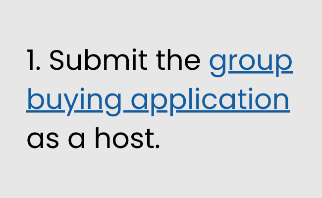 1. Submit the group buying application as a host. (650 × 400px) - 1