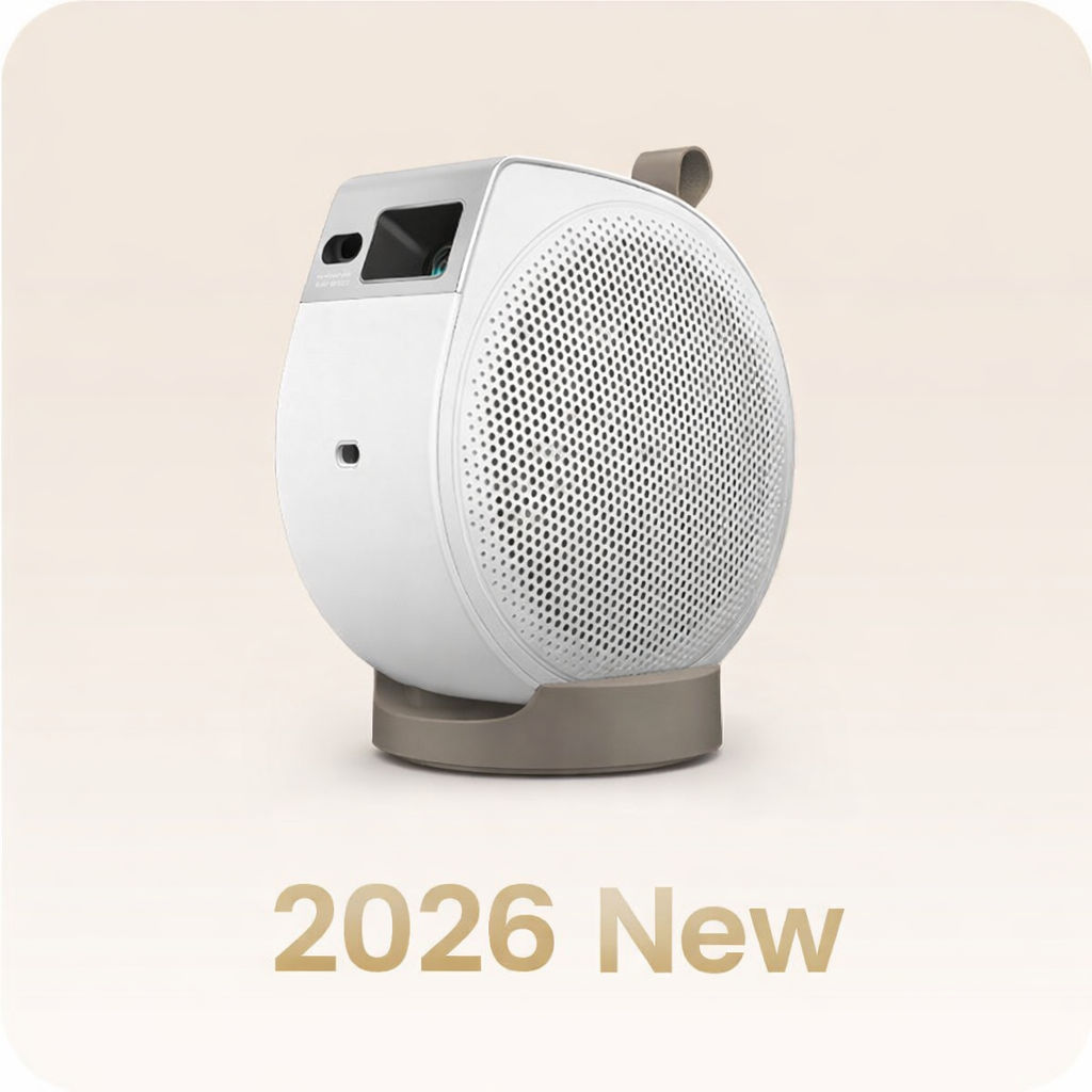 BenQ GV32 portable ceiling projector – 2025 new LED model, 1080p Full HD with Google TV, Netflix, and Bluetooth speaker mode.
