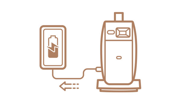 GV32 can be serve as a power supply for mobile devices