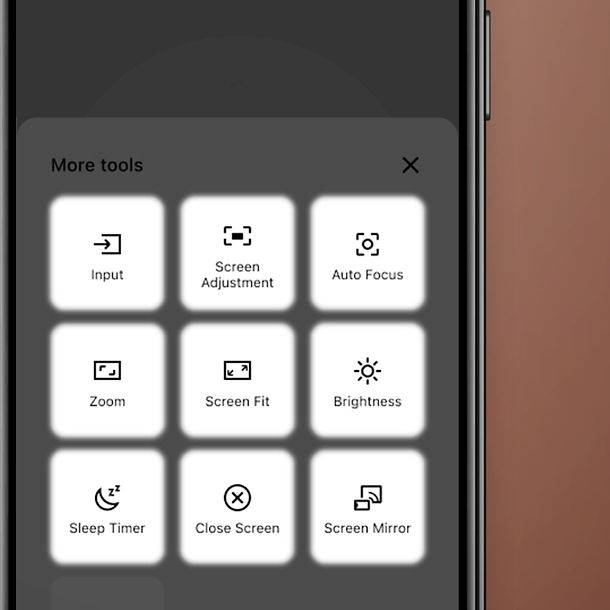 Control brightness, auto-keystone, and sleep timer with shortcuts on the BenQ GV32 SmartRemote app