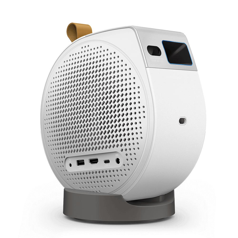 GV50 Refurbished | 1080p 500lm Laser Portable Projector for Bedside Ceiling Projection with Google TV