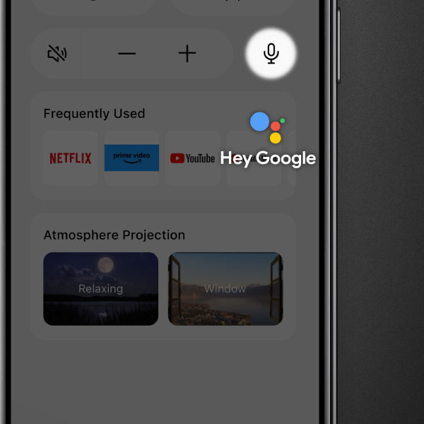 Google Assistant on the SmartRemote for BenQ GV50P Projector app