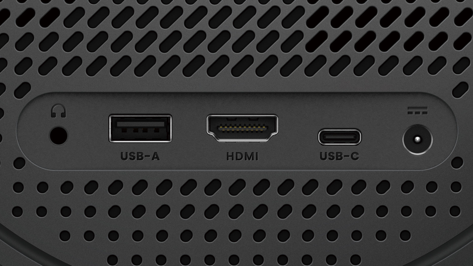 GV50P portable projector with built-in 2.1 channel speaker with woofer for powerful bass sound