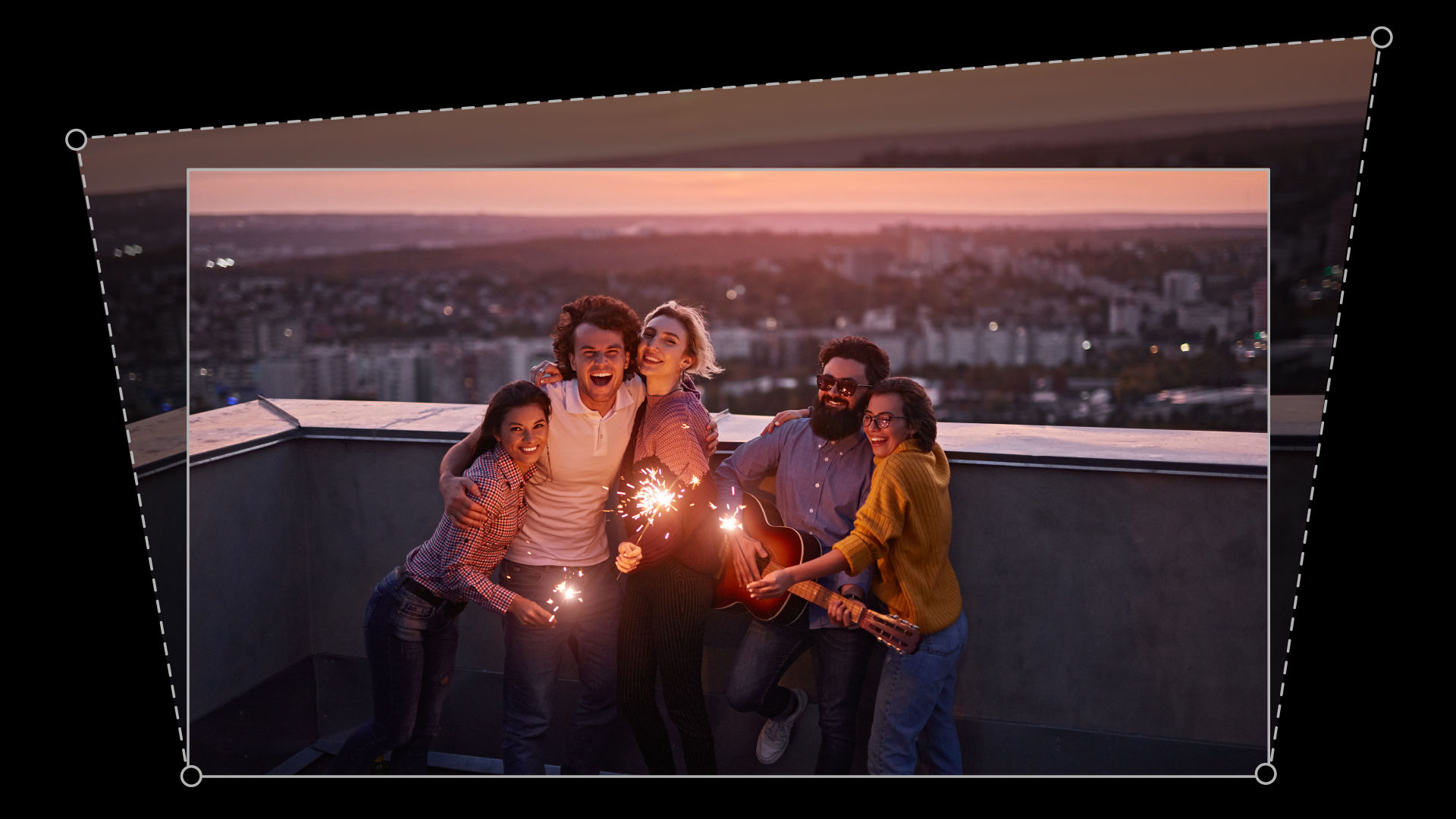 GV50P with intelligent screen adaption with autofocus, auto 2D keystone and rotation, obstacle avoidance, screen fit, image rotation and eye protection