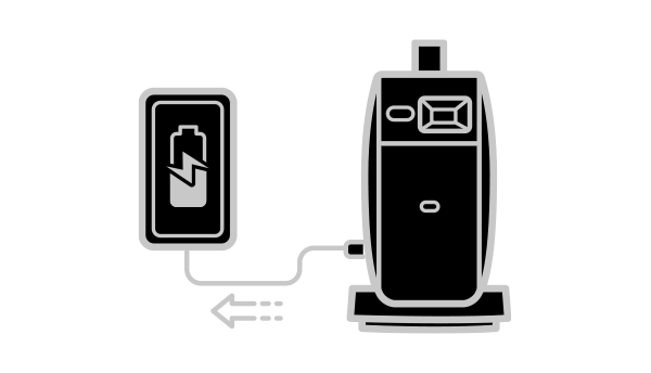 GV50P can be serve as a power supply for mobile devices