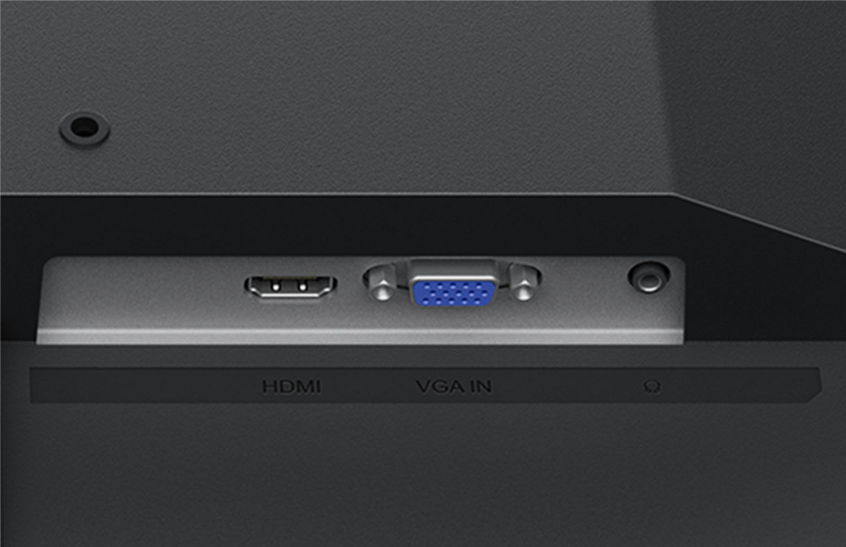 HDMI and D-sub ports let you connect your laptop, console, or media player in seconds.