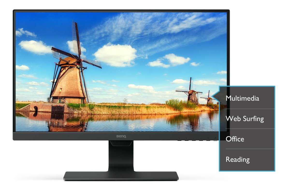 BenQ Eye Care IPS 24 inch Monitor GW2480 equipped with multimedia can let you choose the best suitable mode 