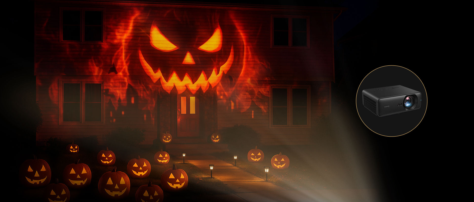 BenQ Halloween House Mapping Projector