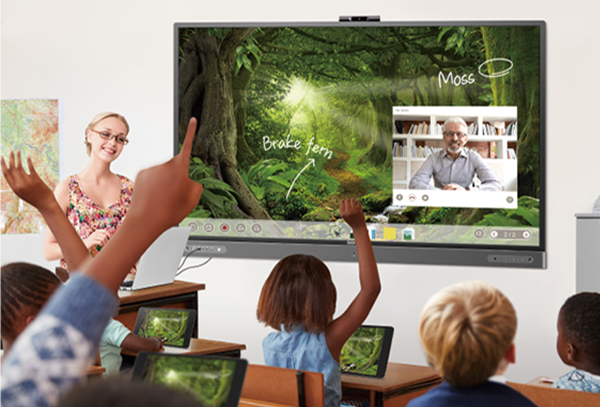 Make distance learning on BenQ's Interactive Flat Panel using video conferencing tools