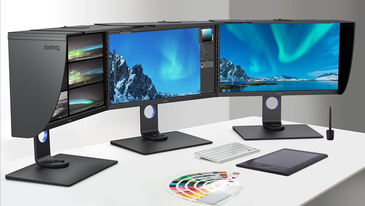 with benq hb27 no more need to choose between multiple unhooded monitors and one hooded screen 