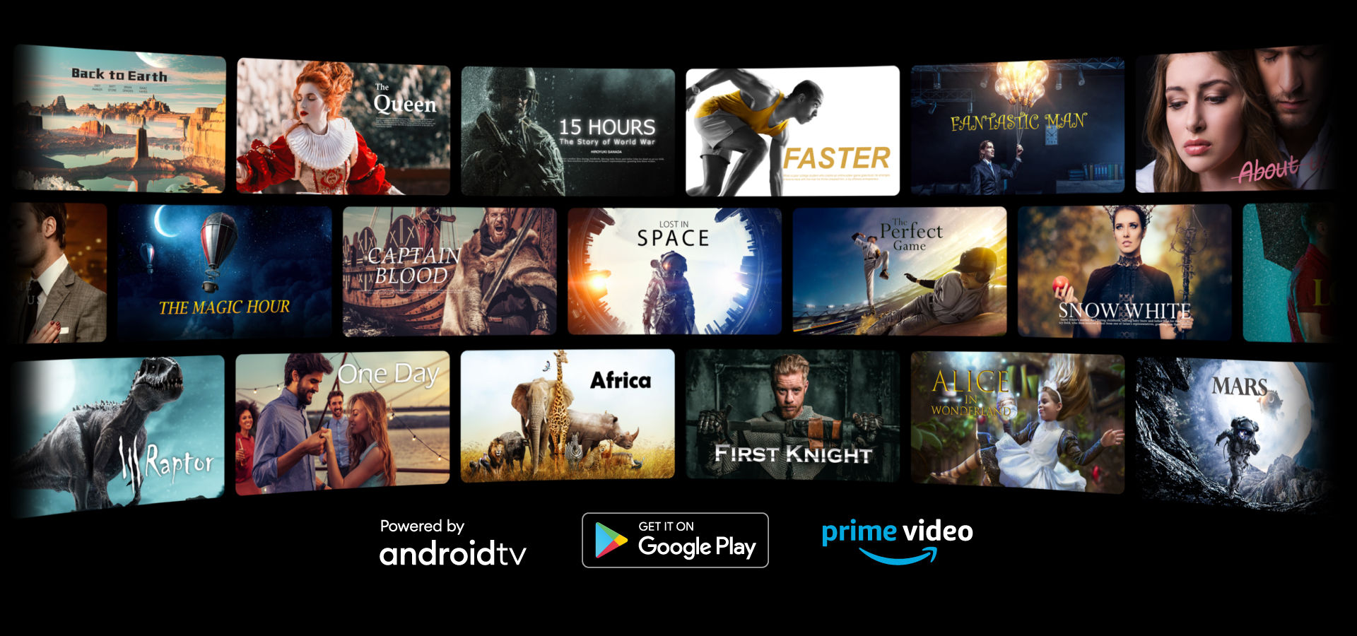 BenQ GP500 Android TV with streaming apps like Prime Video, Hulu, YouTube and more