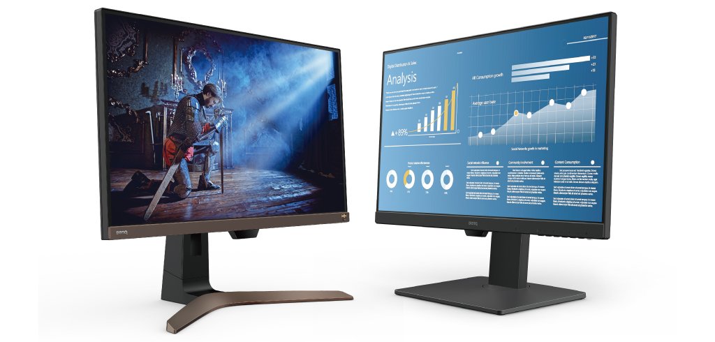 BenQ Home Office Monitors for work from home, elearning and binge watching with Eye-Care™ Technology, USB-C connectivity and ergonomic design.