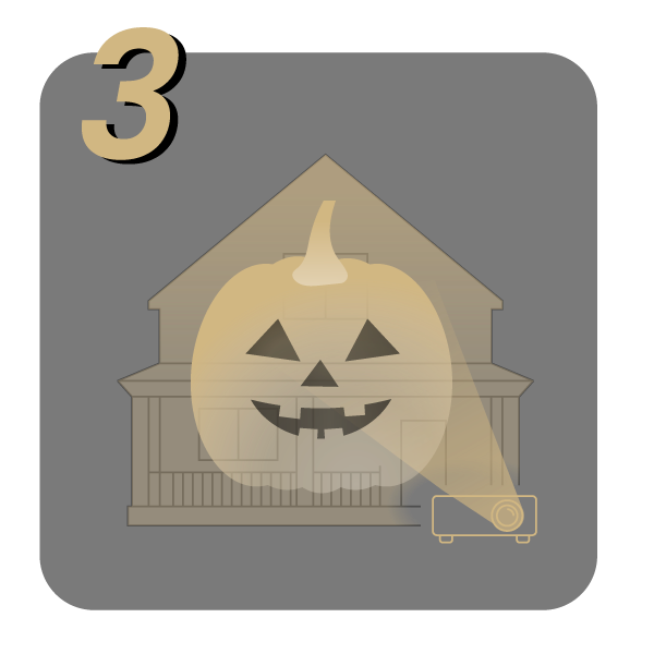 Halloween House Projection Mapping Weatherproof Enclosure and Fan