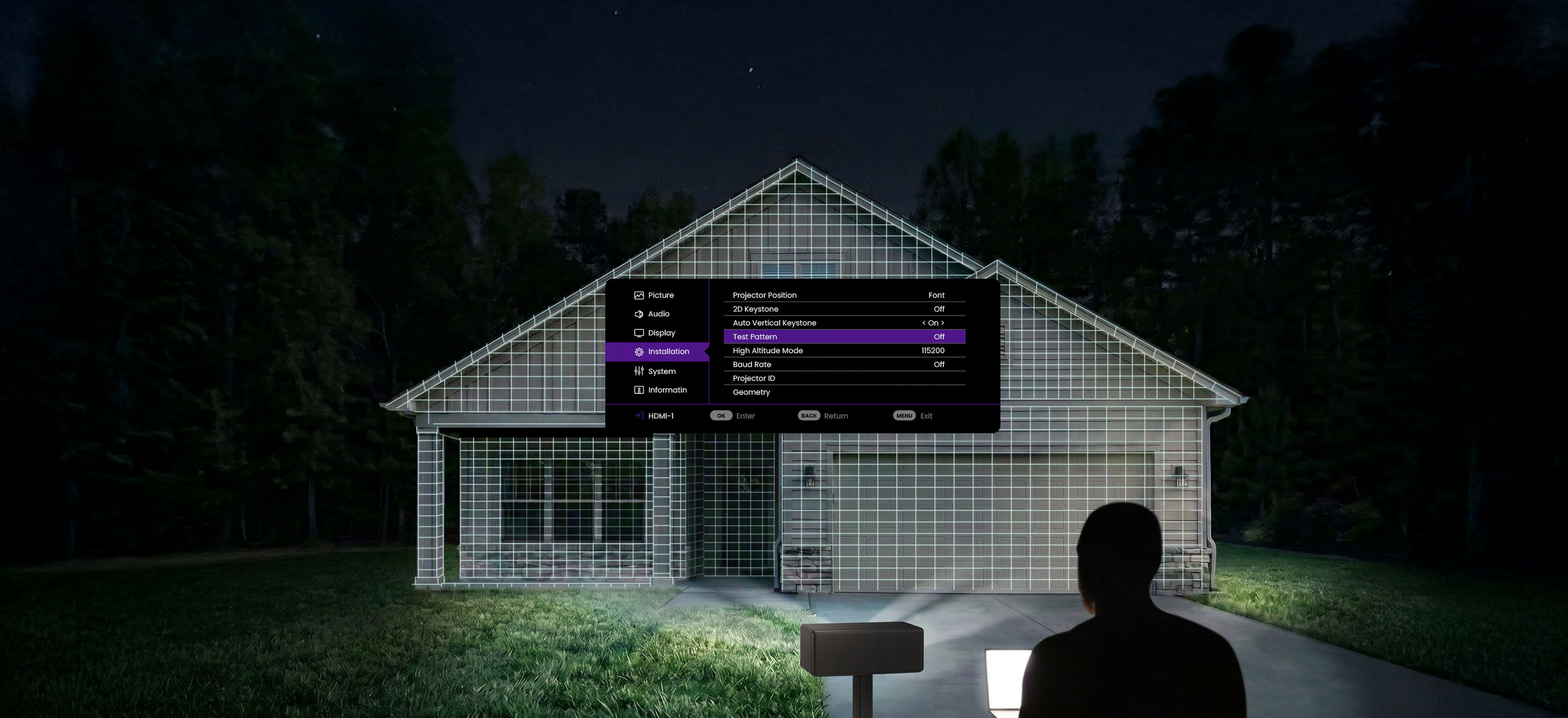 Easy setup and everything you need in one place for your Halloween holiday house projection mapping.