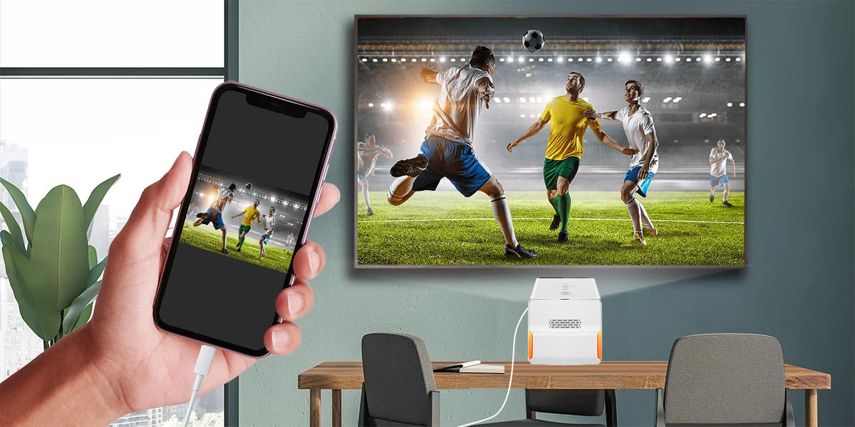 how to connect your iphone or android phone to a home projector