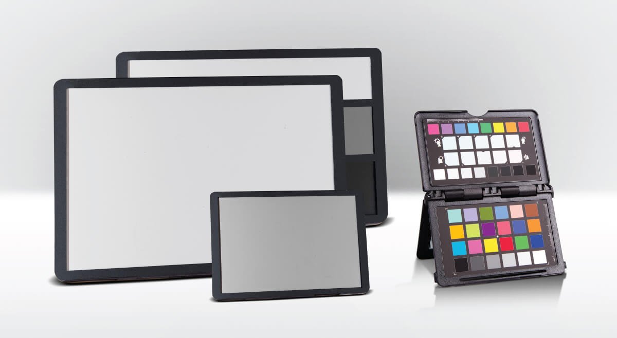 White balancing colorchecker, gray balancing colorchecker, and 24 colors colorcheckers assist photographers to recreate colors at the time of photography.