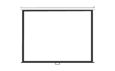 Manual projection screen is a type of screen requiring the user to manually pull the screen down.