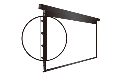 Electric projection screen is used in conference rooms and homes and it can become curled or crimped over time.