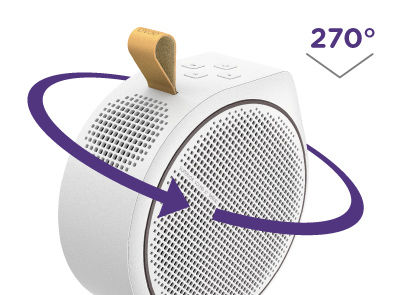 the 270° sound hole design of BenQ portable projector
