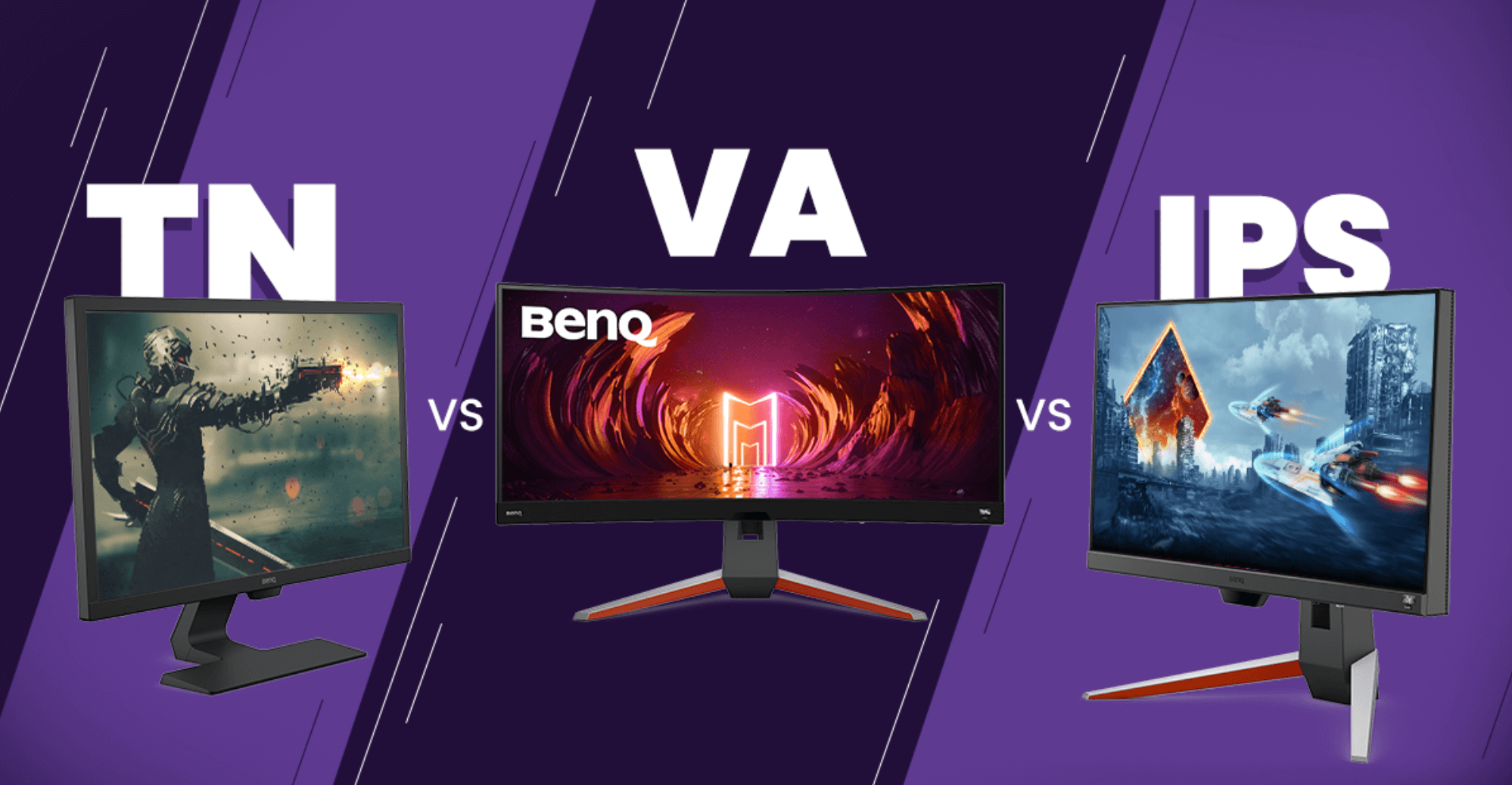 Comparison table: VA vs. IPS. vs. TN panel