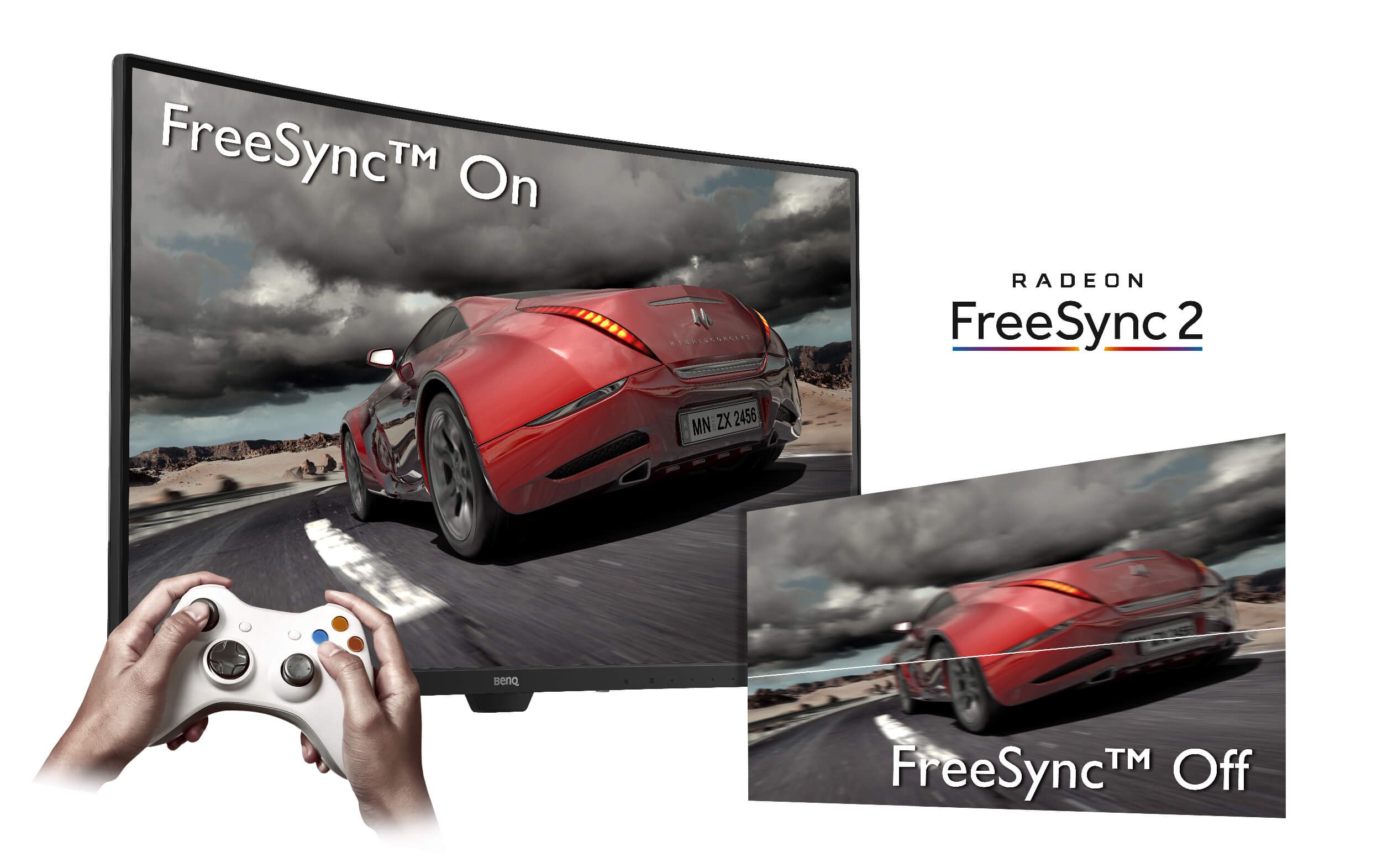 Les moniteurs compatibles FreeSync empêchent la distorsion de l’image.