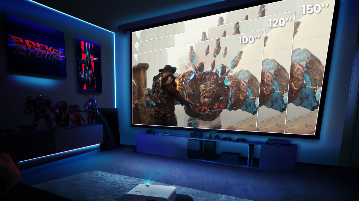 Zinnig maken van je videogamekamer en de ruimte met 100", 120", 150" groot scherm