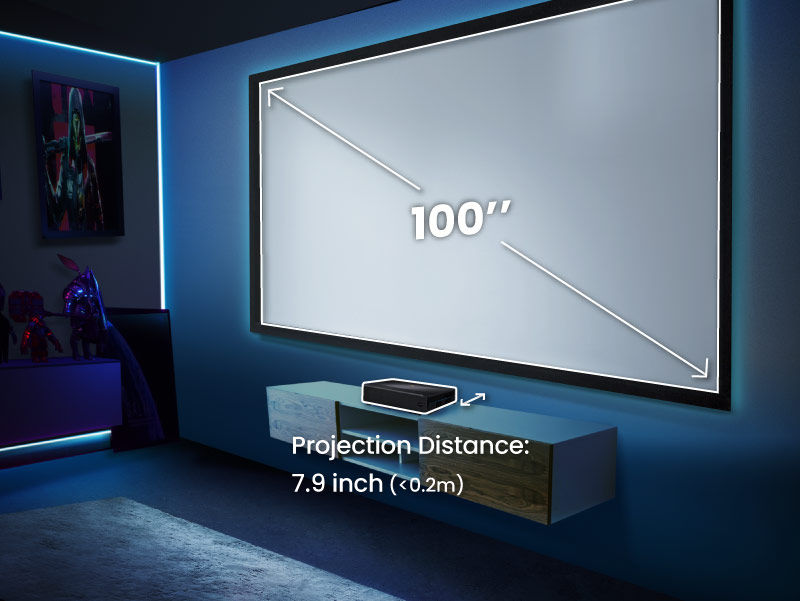 Installation de vidéoprojecteur console BenQ depuis une projection frontale