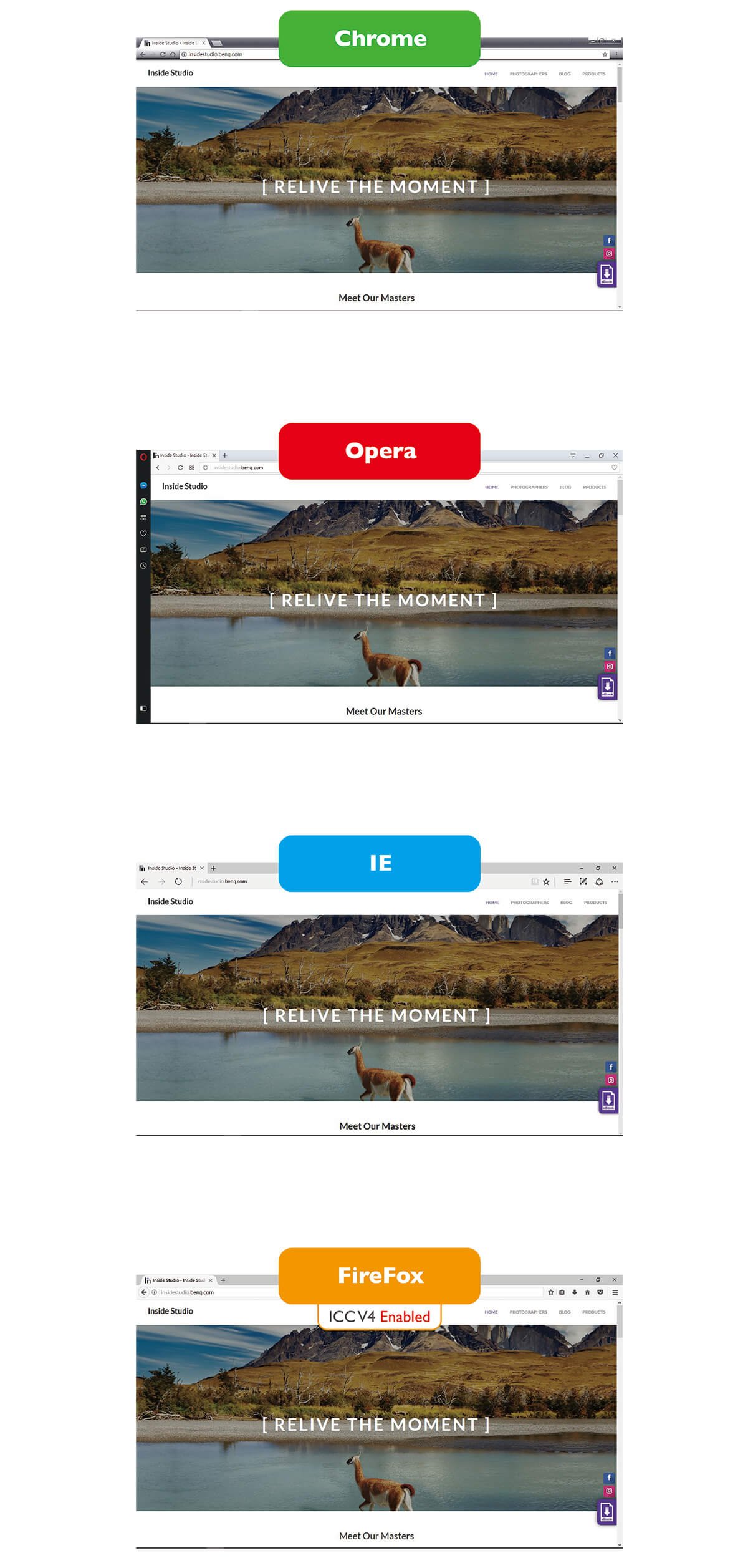 Color en diferentes navegadores - administración del color 